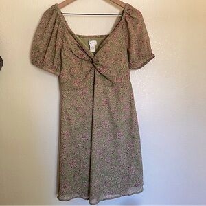 Japna Floral Green Dress Size L
